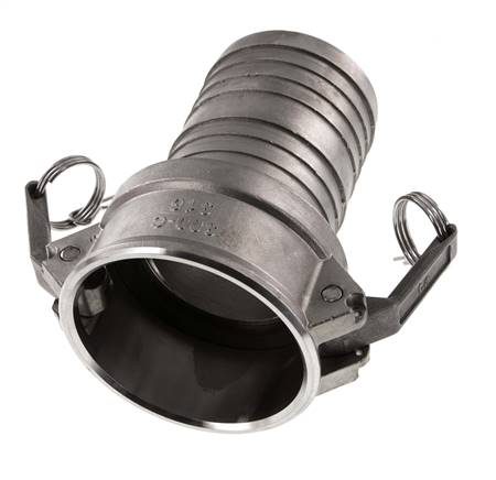 Camlock DN 75 (3'') Koppeling RVS met slangpilaar (75 mm) Type C MIL-C-27487