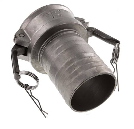 Camlock DN 75 (3'') Koppeling RVS met slangpilaar (75 mm) Type C MIL-C-27487