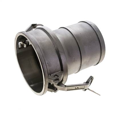 Camlock DN 120 (5'') Koppeling RVS met slangpilaar (127 mm) Type C MIL-C-27487