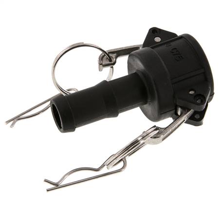 Camlock DN 20 (3/4'') Koppeling Polypropyleen met slangpilaar (19 mm) Type C MIL-C-27487