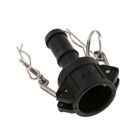 Camlock DN 20 (3/4'') Koppeling Polypropyleen met slangpilaar (19 mm) Type C MIL-C-27487