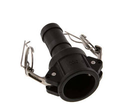 Camlock DN 25 (1'') Koppeling Polypropyleen met slangpilaar (25 mm) Type C MIL-C-27487