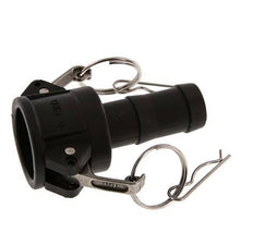 Camlock DN 25 (1'') Koppeling Polypropyleen met slangpilaar (25 mm) Type C MIL-C-27487