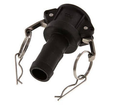 Camlock DN 25 (1'') Koppeling Polypropyleen met slangpilaar (25 mm) Type C MIL-C-27487