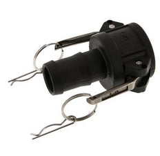 Camlock DN 32 (1 1/4'') Koppeling Polypropyleen met slangpilaar (32 mm) Type C MIL-C-27487