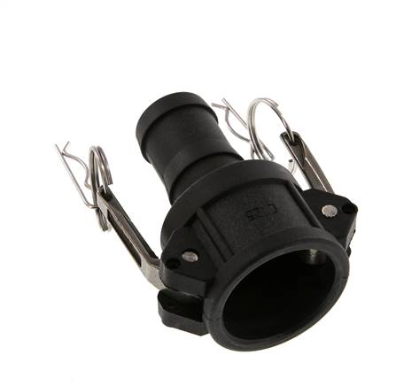 Camlock DN 32 (1 1/4'') Koppeling Polypropyleen met slangpilaar (32 mm) Type C MIL-C-27487
