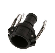 Camlock DN 32 (1 1/4'') Koppeling Polypropyleen met slangpilaar (32 mm) Type C MIL-C-27487