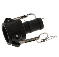 Camlock DN 32 (1 1/4'') Koppeling Polypropyleen met slangpilaar (32 mm) Type C MIL-C-27487