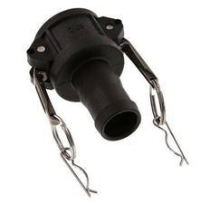 Camlock DN 32 (1 1/4'') Koppeling Polypropyleen met slangpilaar (32 mm) Type C MIL-C-27487