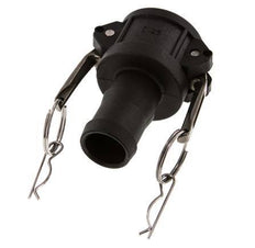 Camlock DN 32 (1 1/4'') Koppeling Polypropyleen met slangpilaar (32 mm) Type C MIL-C-27487