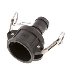 Camlock DN 40 (1 1/2'') Koppeling Polypropyleen met slangpilaar (32 mm) Type C MIL-C-27487