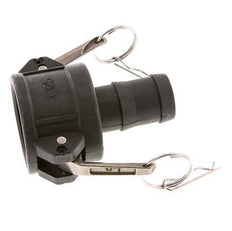 Camlock DN 40 (1 1/2'') Koppeling Polypropyleen met slangpilaar (32 mm) Type C MIL-C-27487