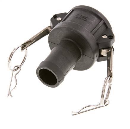 Camlock DN 40 (1 1/2'') Koppeling Polypropyleen met slangpilaar (32 mm) Type C MIL-C-27487
