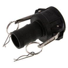 Camlock DN 40 (1 1/2'') Koppeling Polypropyleen met slangpilaar (38 mm) Type C MIL-C-27487