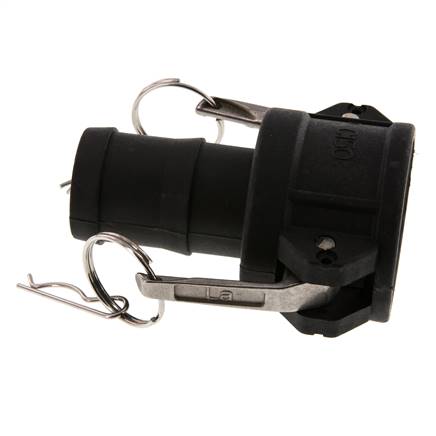Camlock DN 40 (1 1/2'') Koppeling Polypropyleen met slangpilaar (38 mm) Type C MIL-C-27487