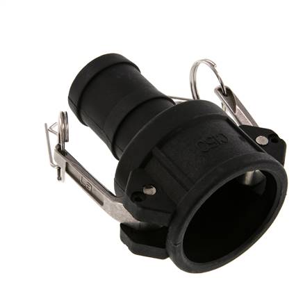 Camlock DN 40 (1 1/2'') Koppeling Polypropyleen met slangpilaar (38 mm) Type C MIL-C-27487