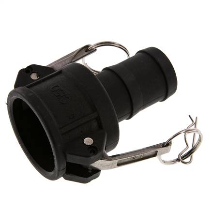 Camlock DN 40 (1 1/2'') Koppeling Polypropyleen met slangpilaar (38 mm) Type C MIL-C-27487
