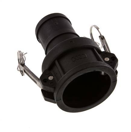 Camlock DN 50 (2'') Koppeling Polypropyleen met slangpilaar (50 mm) Type C MIL-C-27487