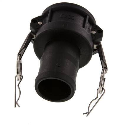Camlock DN 50 (2'') Koppeling Polypropyleen met slangpilaar (50 mm) Type C MIL-C-27487