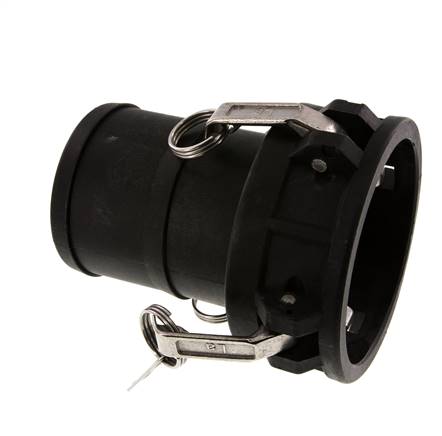 Camlock DN 90 (4'') Koppeling Polypropyleen met slangpilaar (100 mm) Type C MIL-C-27487