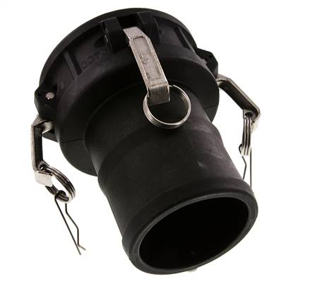 Camlock DN 90 (4'') Koppeling Polypropyleen met slangpilaar (100 mm) Type C MIL-C-27487