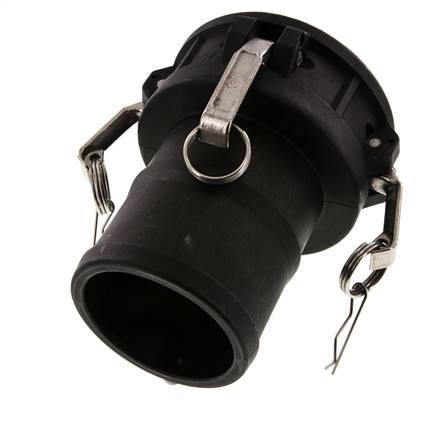 Camlock DN 90 (4'') Koppeling Polypropyleen met slangpilaar (100 mm) Type C MIL-C-27487