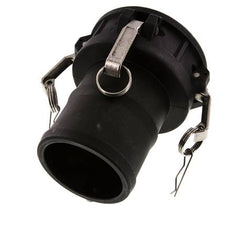 Camlock DN 90 (4'') Koppeling Polypropyleen met slangpilaar (100 mm) Type C MIL-C-27487