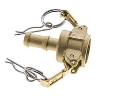 Camlock DN 15 (1/2'') Koppeling Messing met slangpilaar (13 mm) Type C MIL-C-27487