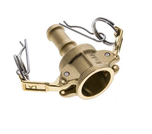 Camlock DN 15 (1/2'') Koppeling Messing met slangpilaar (13 mm) Type C MIL-C-27487