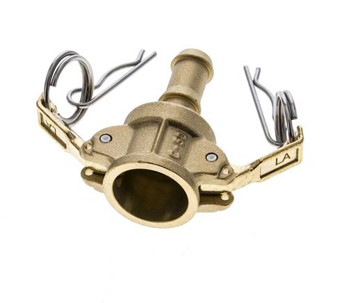Camlock DN 15 (1/2'') Koppeling Messing met slangpilaar (13 mm) Type C MIL-C-27487