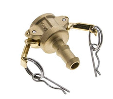 Camlock DN 15 (1/2'') Koppeling Messing met slangpilaar (13 mm) Type C MIL-C-27487