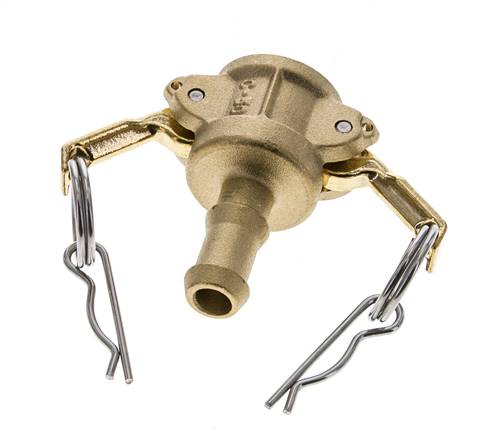 Camlock DN 15 (1/2'') Koppeling Messing met slangpilaar (13 mm) Type C MIL-C-27487
