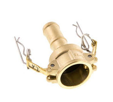 Camlock DN 20 (3/4'') Koppeling Messing met slangpilaar (19 mm) Type C MIL-C-27487
