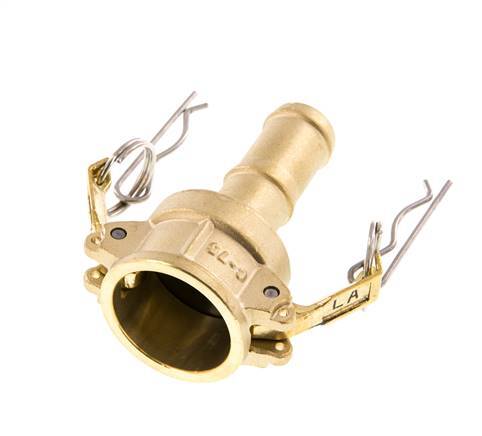Camlock DN 20 (3/4'') Koppeling Messing met slangpilaar (19 mm) Type C MIL-C-27487