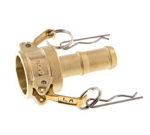 Camlock DN 20 (3/4'') Koppeling Messing met slangpilaar (19 mm) Type C MIL-C-27487