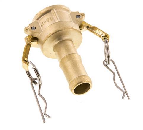 Camlock DN 20 (3/4'') Koppeling Messing met slangpilaar (19 mm) Type C MIL-C-27487