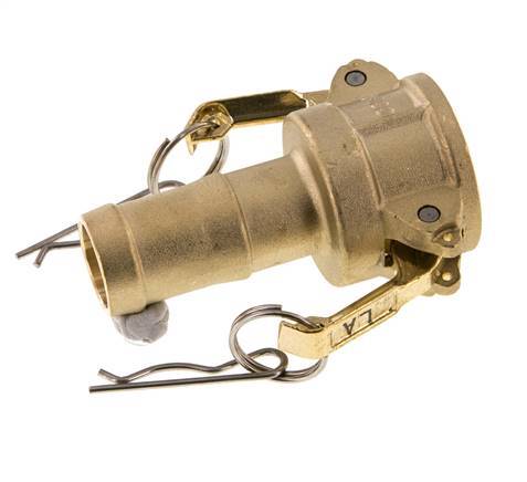 Camlock DN 25 (1'') Koppeling Messing met slangpilaar (25 mm) Type C MIL-C-27487