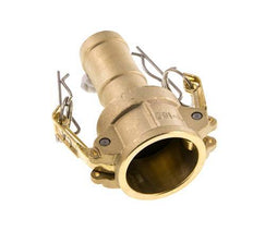 Camlock DN 25 (1'') Koppeling Messing met slangpilaar (25 mm) Type C MIL-C-27487