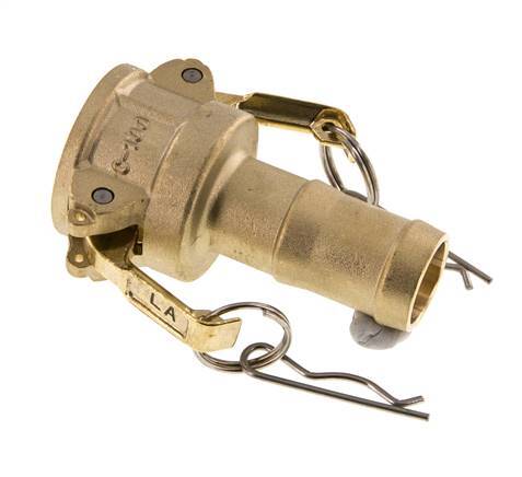 Camlock DN 25 (1'') Koppeling Messing met slangpilaar (25 mm) Type C MIL-C-27487