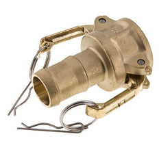 Camlock DN 32 (1 1/4'') Koppeling Messing met slangpilaar (32 mm) Type C MIL-C-27487