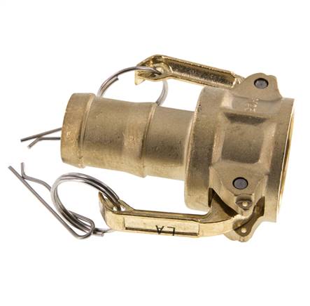 Camlock DN 32 (1 1/4'') Koppeling Messing met slangpilaar (32 mm) Type C MIL-C-27487
