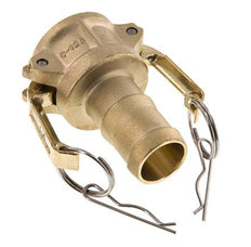 Camlock DN 32 (1 1/4'') Koppeling Messing met slangpilaar (32 mm) Type C MIL-C-27487