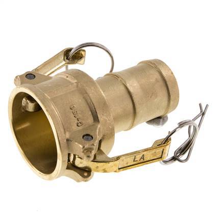 Camlock DN 40 (1 1/2'') Koppeling Messing met slangpilaar (38 mm) Type C MIL-C-27487