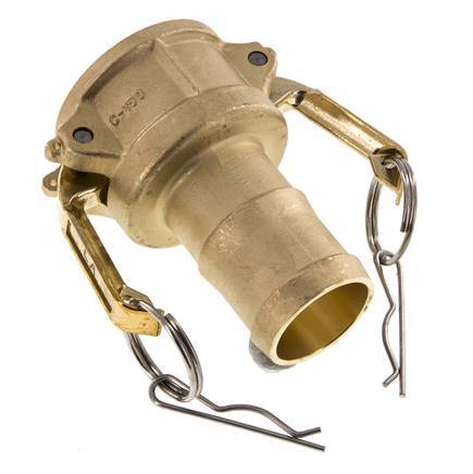 Camlock DN 40 (1 1/2'') Koppeling Messing met slangpilaar (38 mm) Type C MIL-C-27487