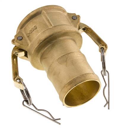 Camlock DN 50 (2'') Koppeling Messing met slangpilaar (50 mm) Type C MIL-C-27487