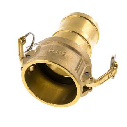 Camlock DN 60 (2 1/2'') Koppeling Messing met slangpilaar (63 mm) Type C MIL-C-27487