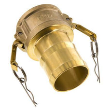 Camlock DN 60 (2 1/2'') Koppeling Messing met slangpilaar (63 mm) Type C MIL-C-27487