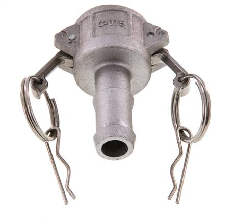 Camlock DN 20 (3/4'') Koppeling Aluminium met slangpilaar (19 mm) Type C MIL-C-27487