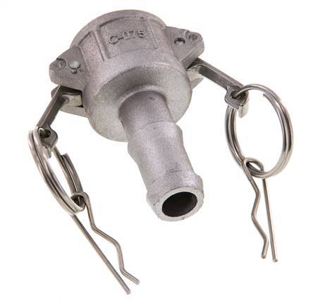 Camlock DN 20 (3/4'') Koppeling Aluminium met slangpilaar (19 mm) Type C MIL-C-27487