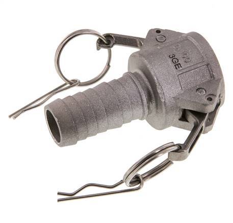 Camlock DN 25 (1'') Koppeling Aluminium met slangpilaar (25 mm) Type C MIL-C-27487